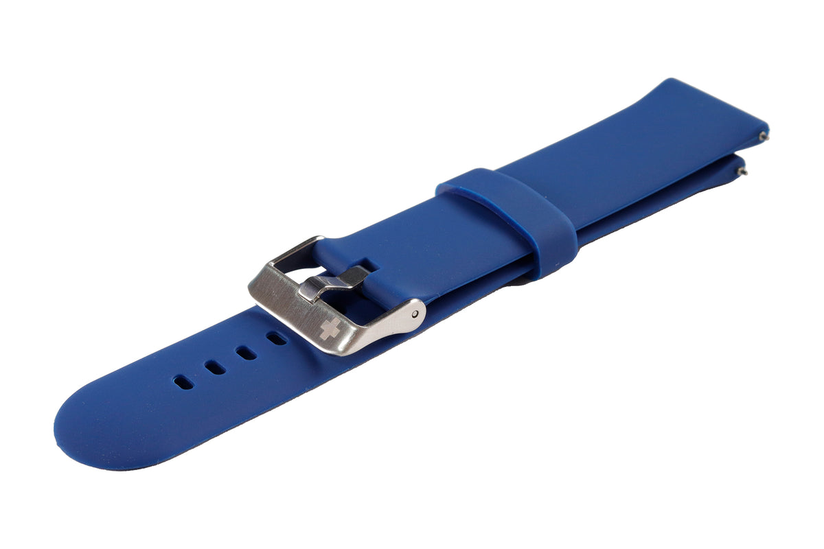 Correa Silicona Genérica Compatible Watch Color Azul 22mm 5060